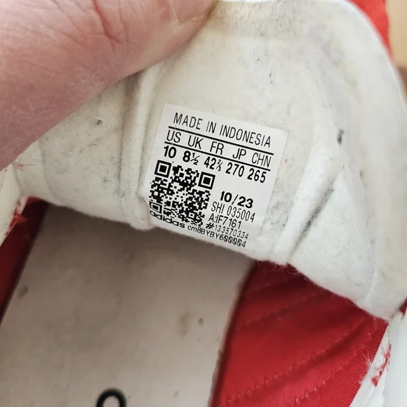 Adidas Women's Gazelle 'Scarlet Aluminum' Size 10 - Picture 6 of 7